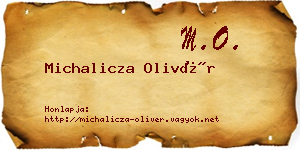 Michalicza Olivér névjegykártya